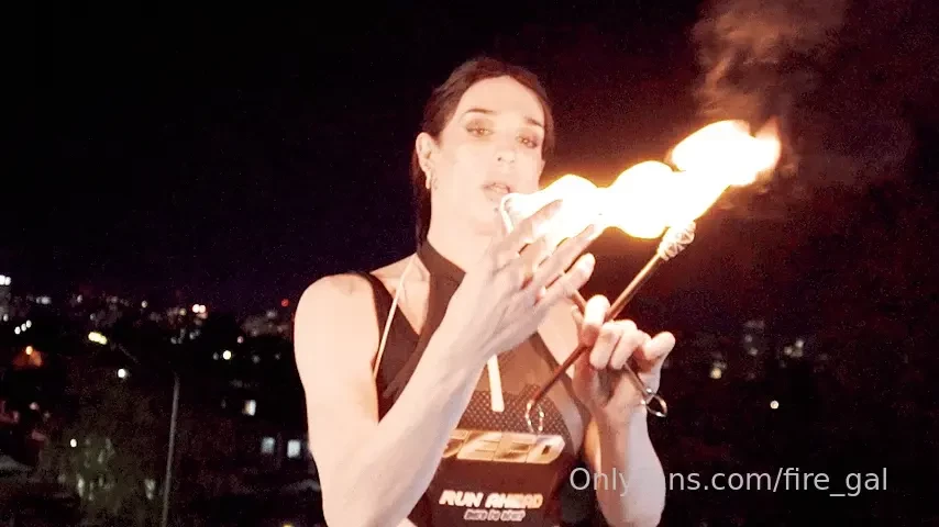 The fire dance is the magic i create with my hands when sparks fly out 