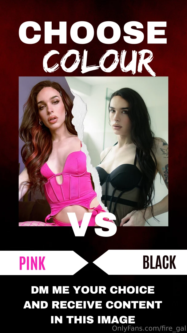 It s a tough choice but you can do it pink or black take your pick 
