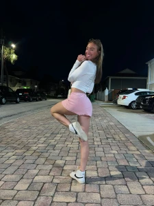 Flirting with the camera and maybe you