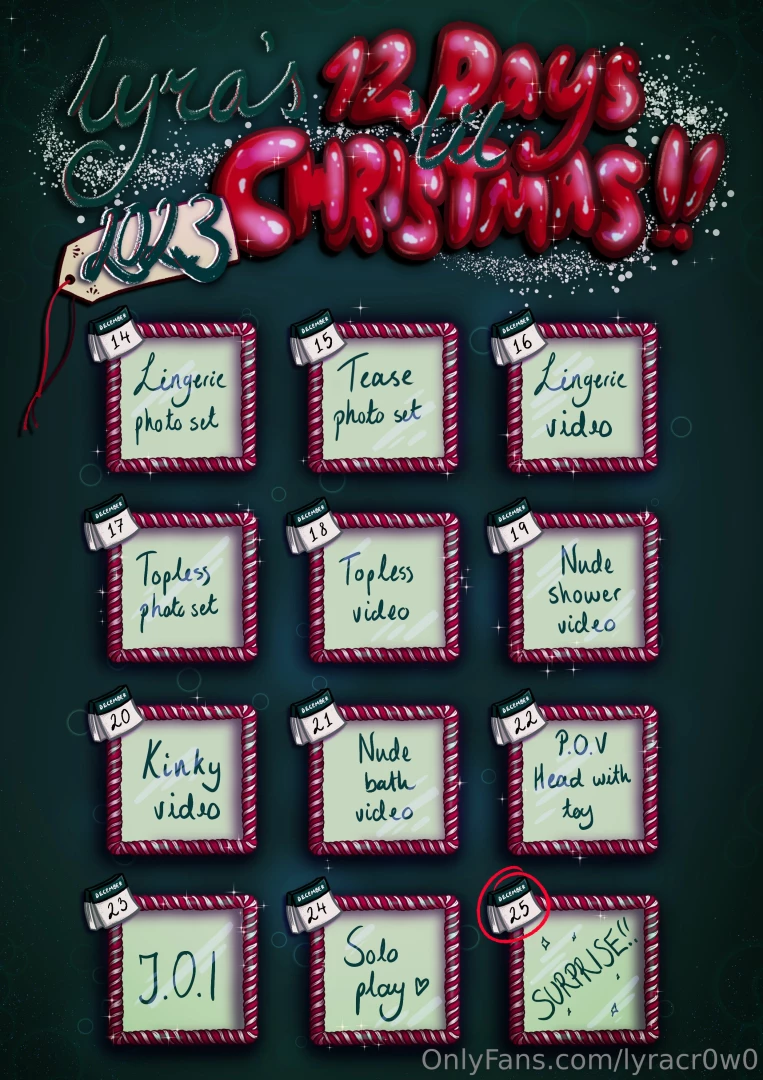 Lyra s 12 days til xmas event make this year extra special and enjoy 