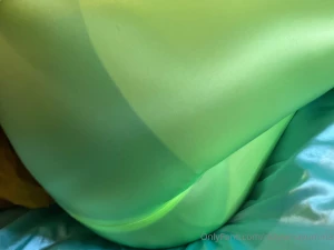 Yello-green full body tights and fetish space part 2