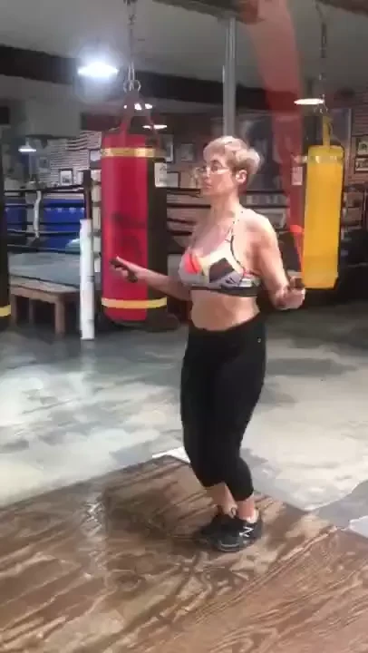 Trying to jump rope in glasses ellismania14 