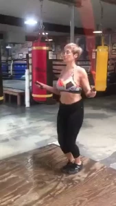 Trying to jump rope in glasses ellismania14