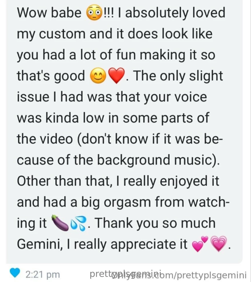 geminiskyee1 - Wow babe i absolutely loved my custom and it does look like you had a 