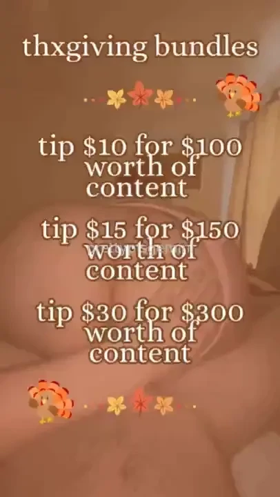 Thxgiving bundles 10 for 100 worth of content 15 for 150 worth of 