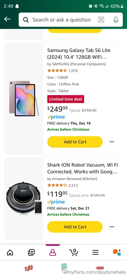 Looking for a santa or two to put these two items under my tree i 