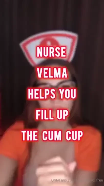 Nurse velma helps you fill up the cum cup what if velma needed your 