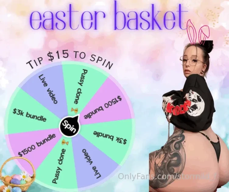 Get your easter basket early this year one spin per fan 