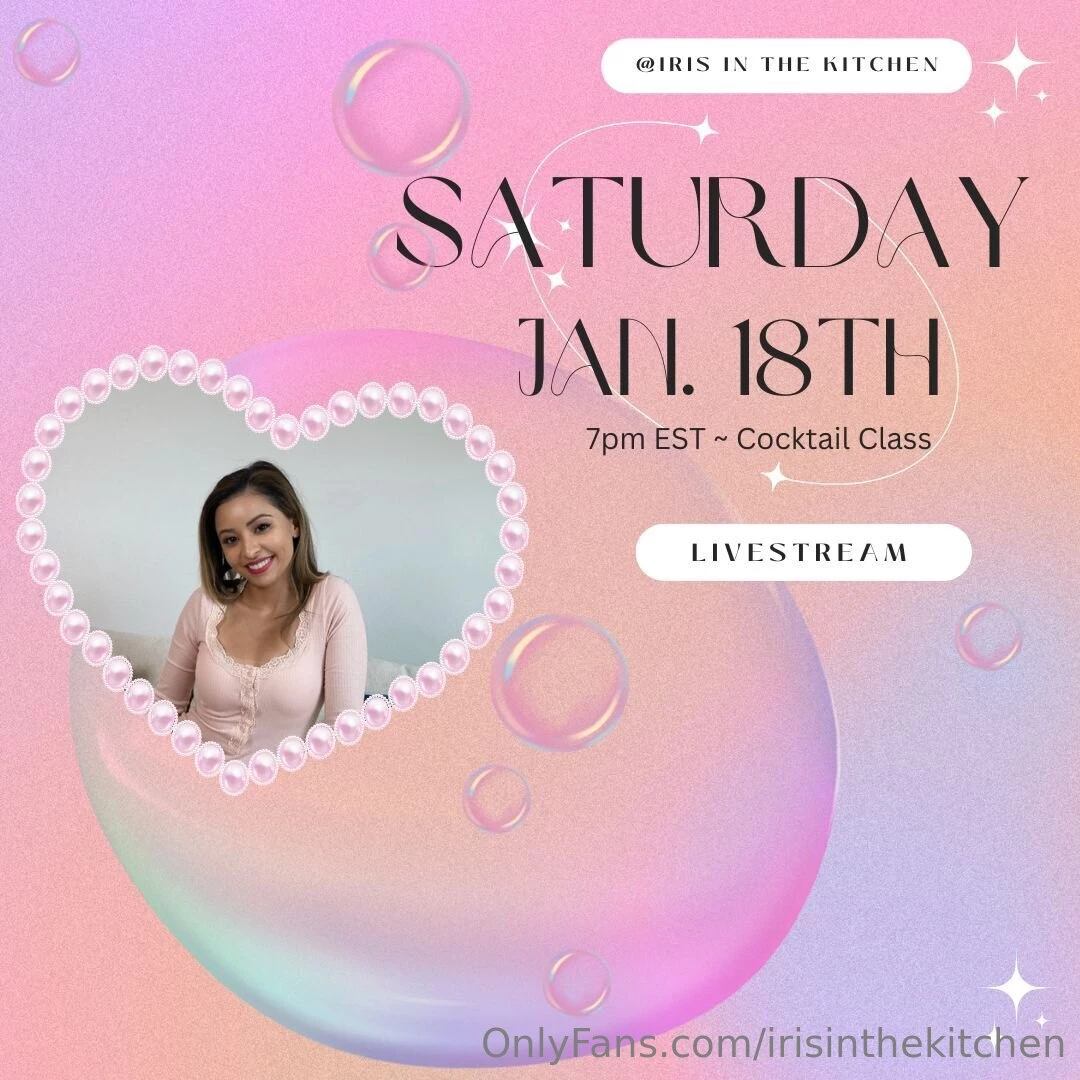 Join me tomorrow for a fun cocktail live 7pm est - hope to see you 