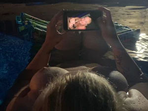 Lounging in the pool just admiring some of my handywork part 1