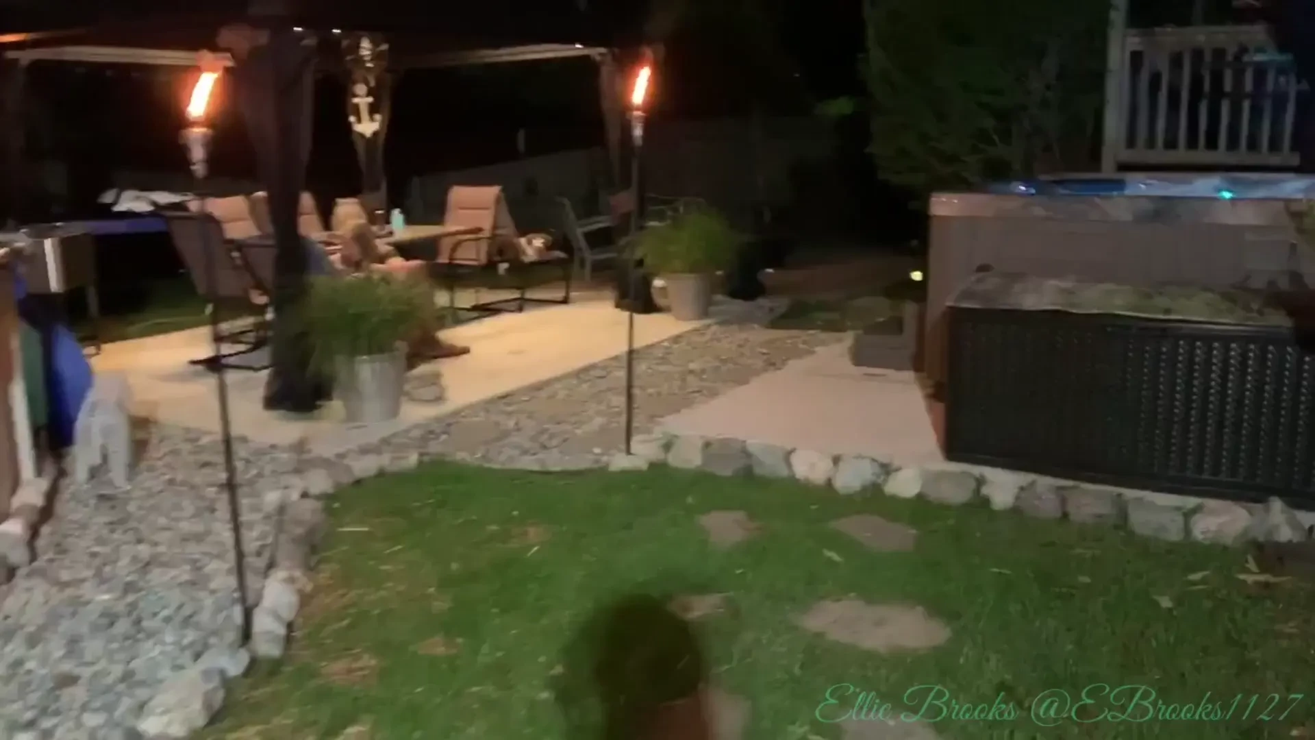 Drinks in the gazebo turned into throating his bbc in the gazebo part 3 