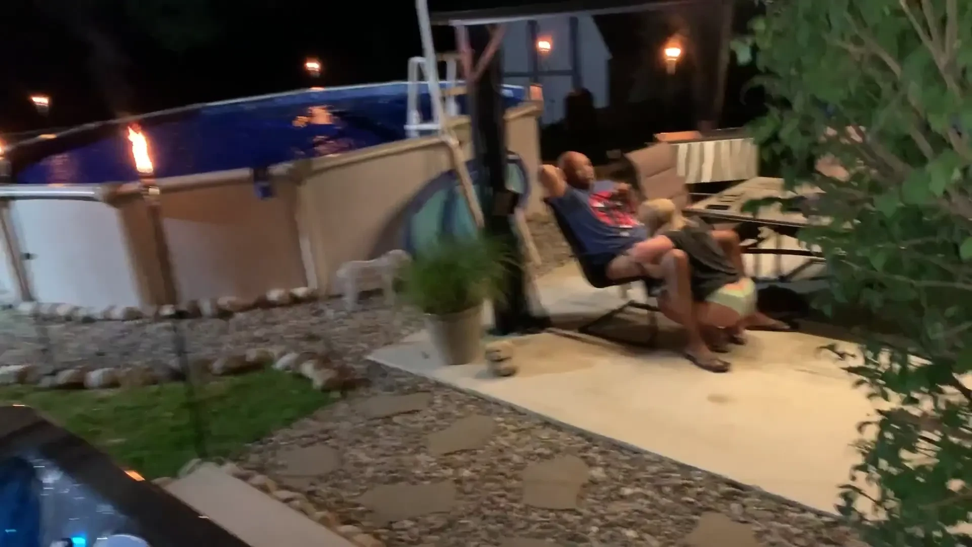 Perfect weather to suck and fuck in the backyard in his gazebo with 