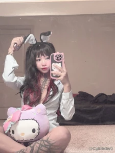 Hai should i wear the whole bunny girl cosplay 3