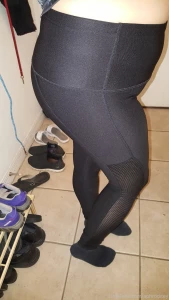 Happy friday as requested some leggings with pantyhose underneath part 3