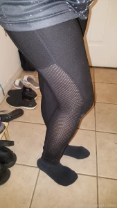 Happy friday as requested some leggings with pantyhose underneath part 1