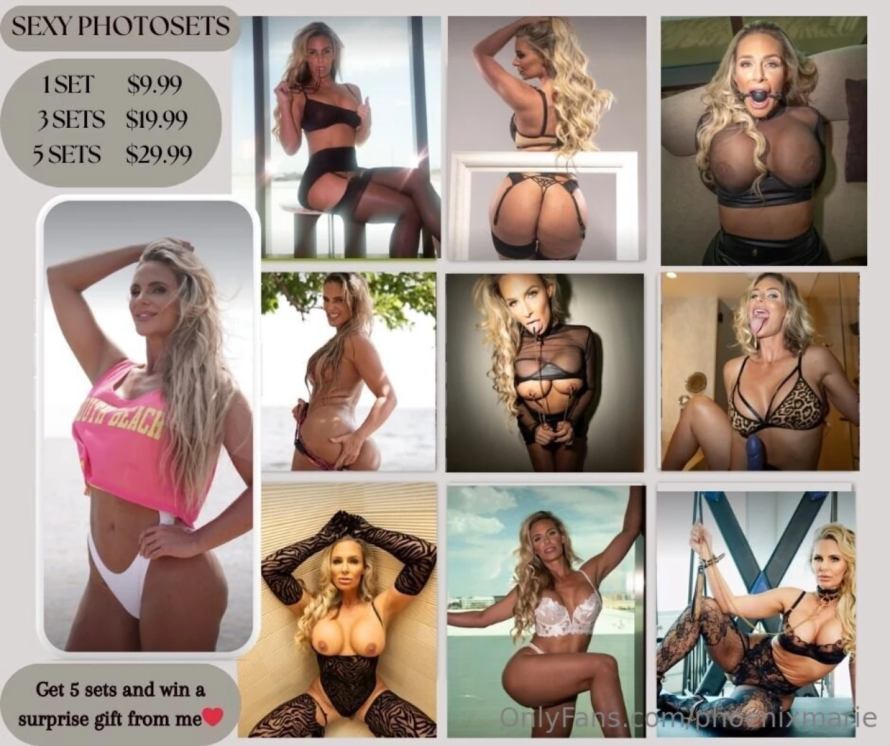 Snag my steamiest photosets get 5 sets and i have a naughty surprise 