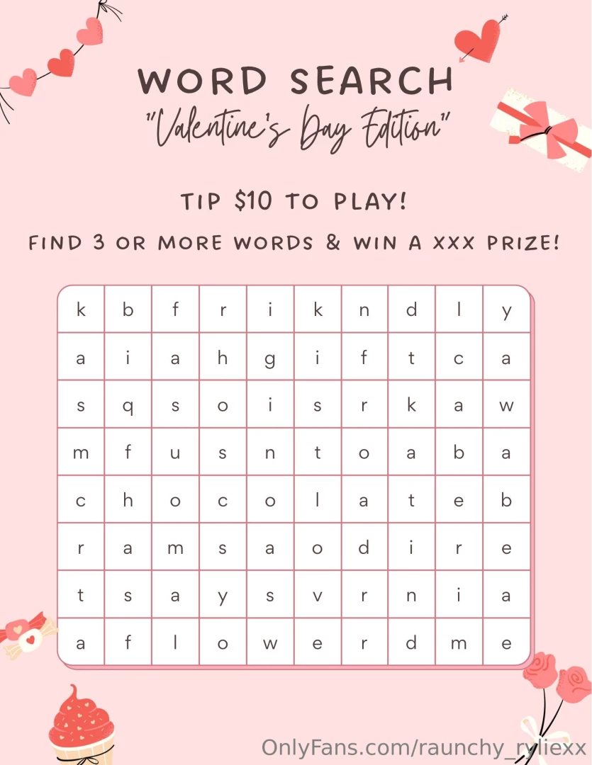Valentines word search i wanted to try a fun game for this valentines 