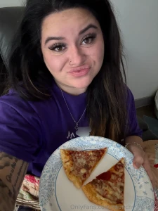 Pizza for lunch one of my fav foods