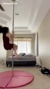 Finally got my pole up now i can start learning tricks this is all i