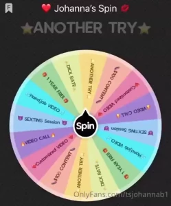 Try your luck and win lots of prizes 10 - one spin 25 - three spins 40