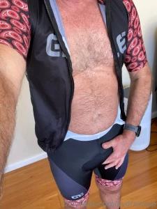 It was a bit sweaty cycling today it get good to peel off the cycling part 2