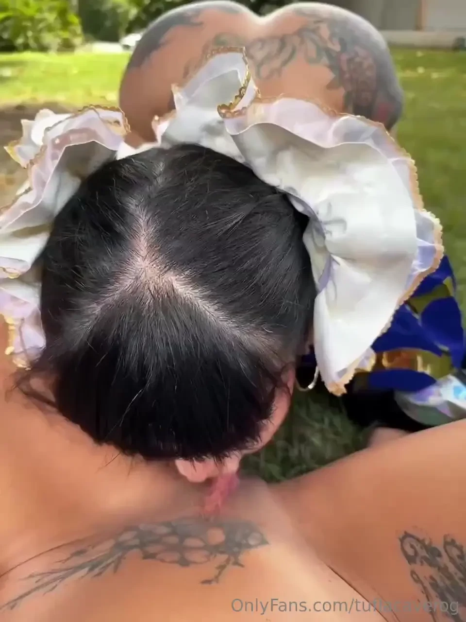 You could lick two pussies at the same time 