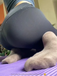 Pov you re below me as i do yoga you re cleaning my mat with your part 5