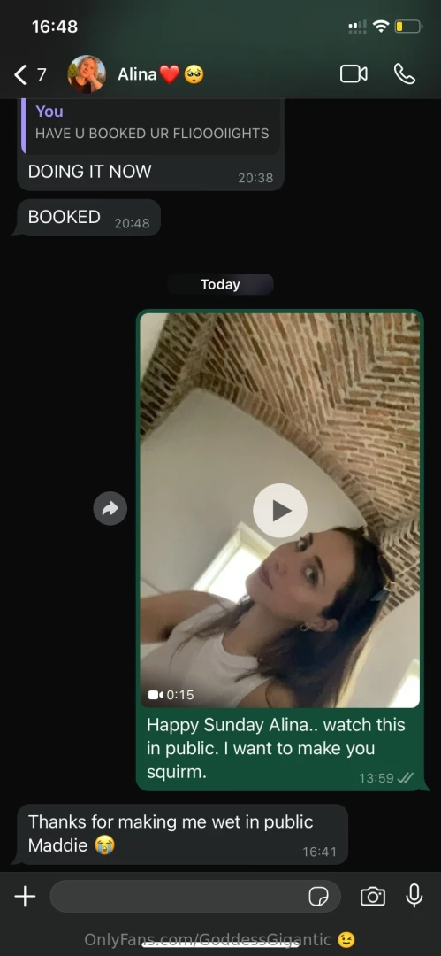 More texts between alina and i ps we are reunited next month 