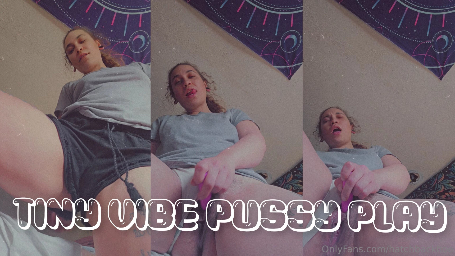 Using my tiny vibrstor to play with my pussy close up 