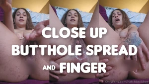 Spreading my ass as wide open as i can while slipping a finger in