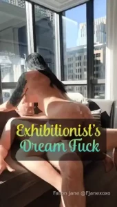 Getting fucked in front of the huge hotel windows overlooking the city