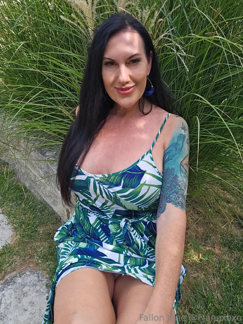 Dress on but nothing underneath this mama s getting some sun and maybe 