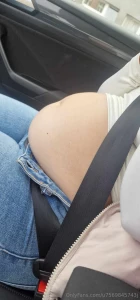My sweet tummy in the car