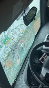 Got my car absolutely fucked up some asshole didn t tie their shit