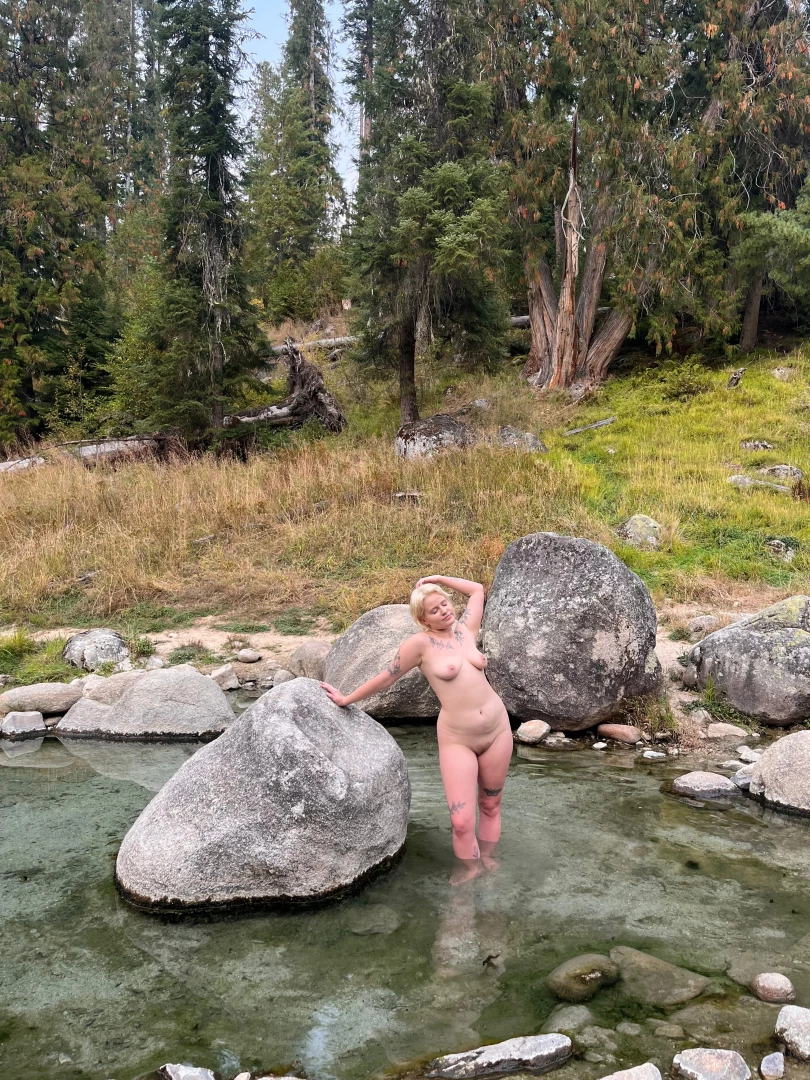 Found another hot spring on the hike and had it all to ourselves 