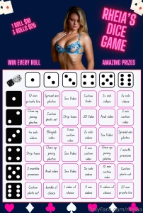 Rheia s dice game every roll is a winner whether it s slutty photos