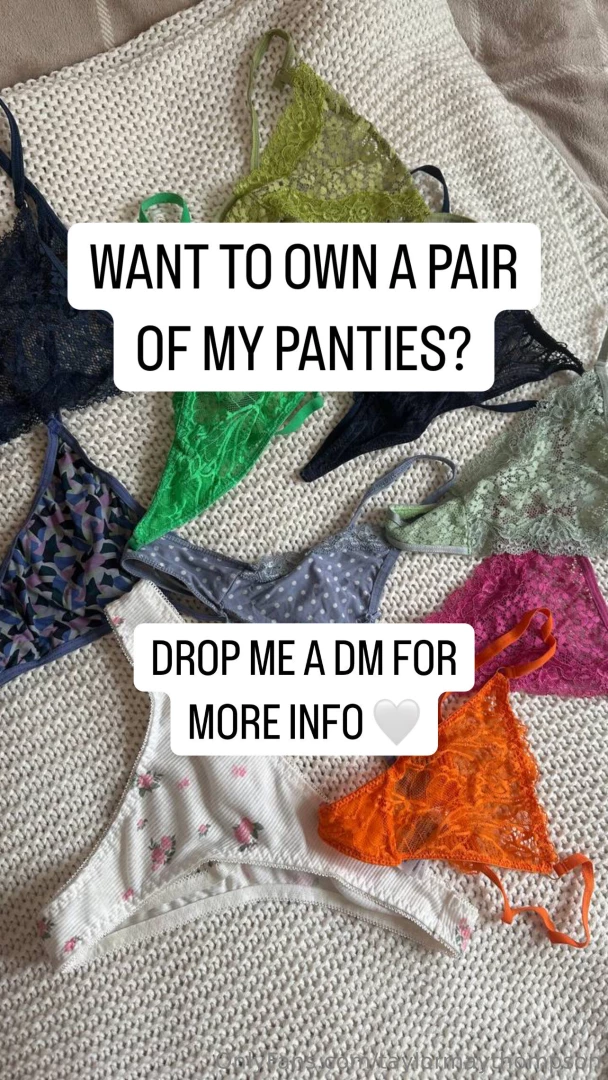 Dm to own a pair of my panties 