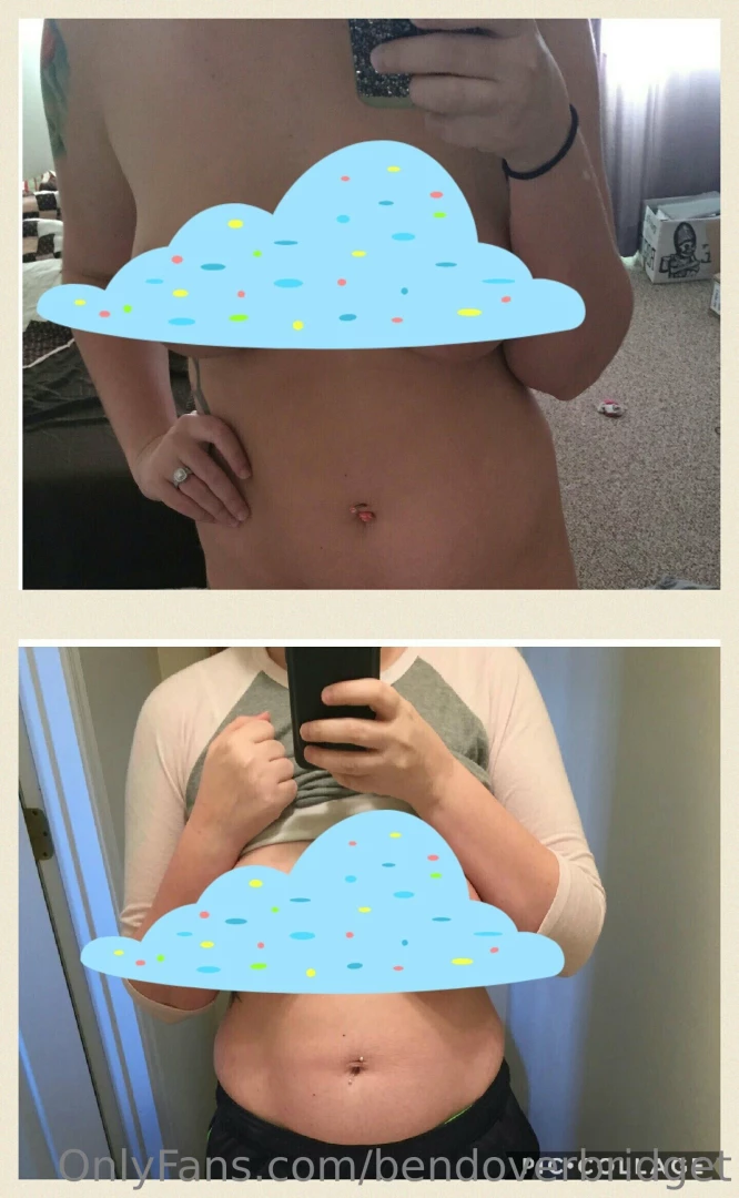 Before and after showing how much my tits grew when they got full of 
