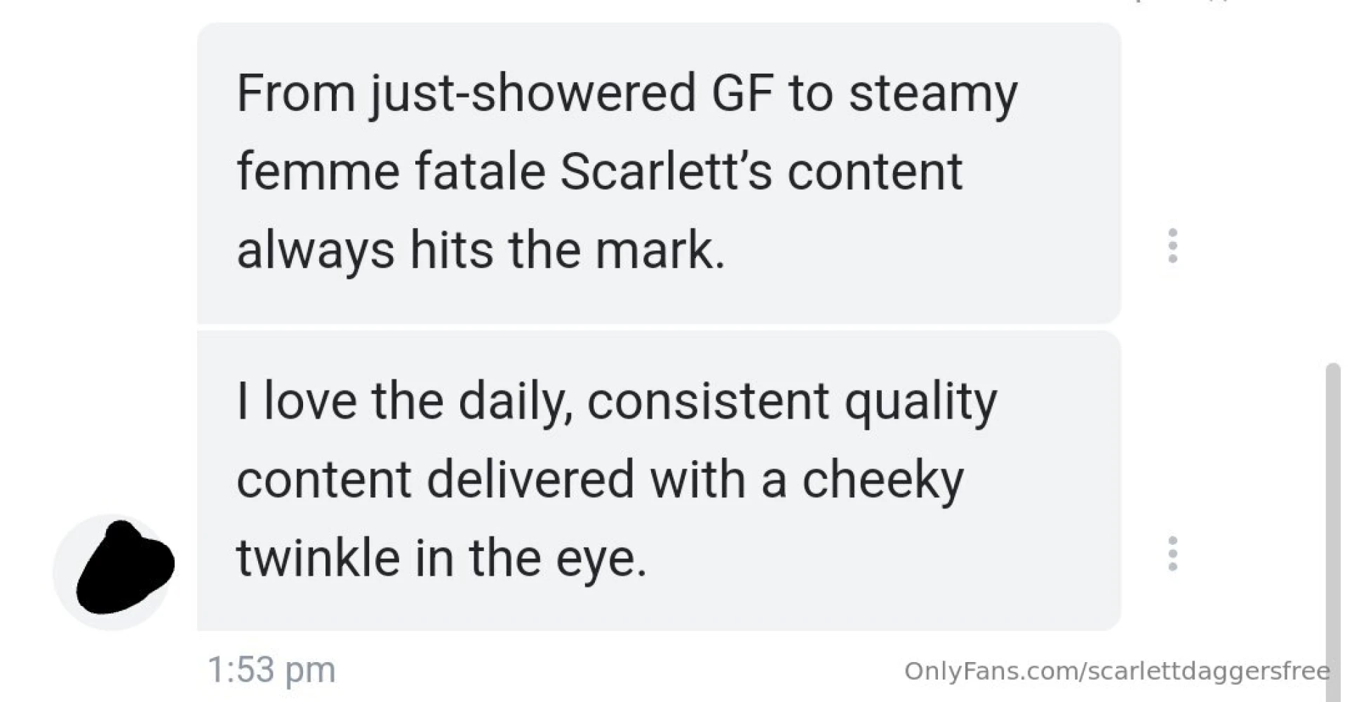 I m running a 50 discount on my vip page to celebrate 3 years on only part 1 