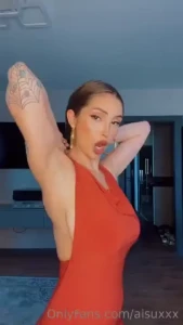 Tell me that that red dress will be on the floor as soon as we re in