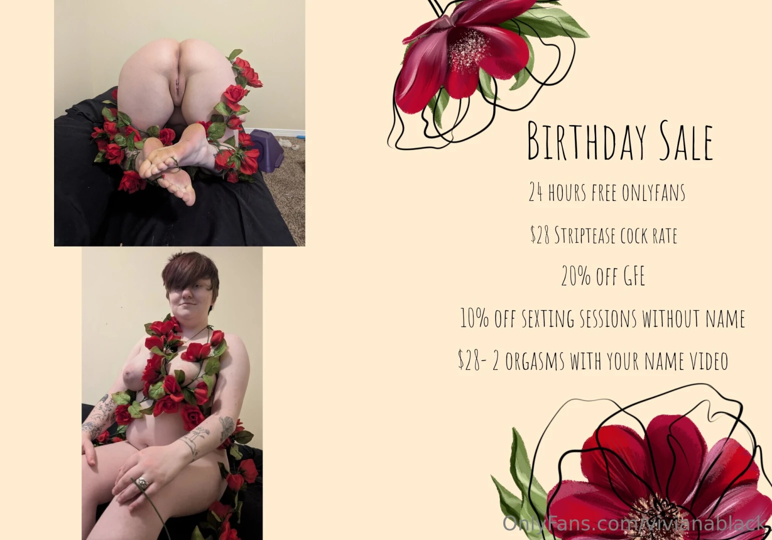 My birthday is the 7th celebrate with me i ll be available for these 