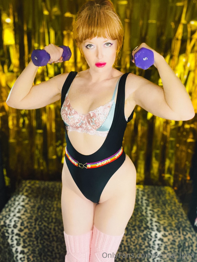 Just some photos of me wearing aerobics gear and working out a little part 5 