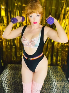 Just some photos of me wearing aerobics gear and working out a little part 5