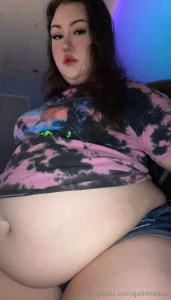 Before and after a huge meal for a huge girl 3