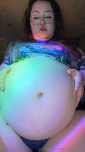 Big balloon belly in a men s large shirt part 7