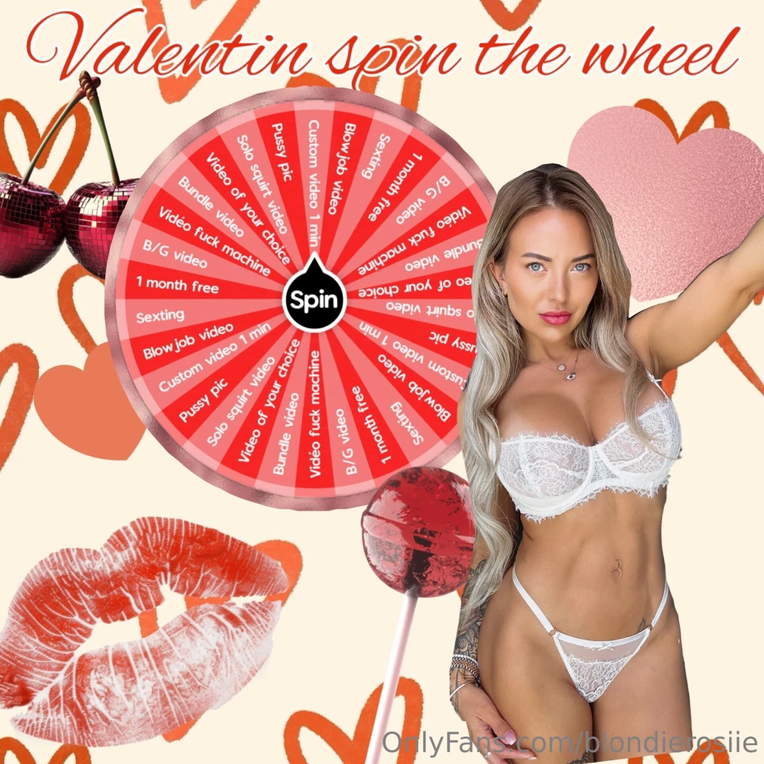 Valentin s spin the wheel tip to play 15 - 1 spin 25 - 2 spins 35 - 3 