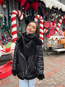 Many cafes have decorated their facades with new year decorations and