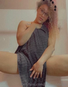 Slippery shower ride to finish soft tummy and part 2