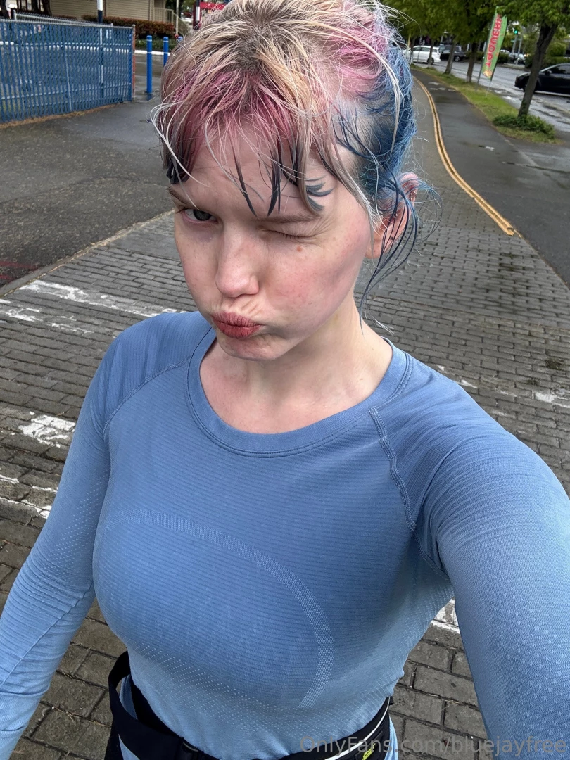 Unlock for sweaty wet rainy post-run pics 
