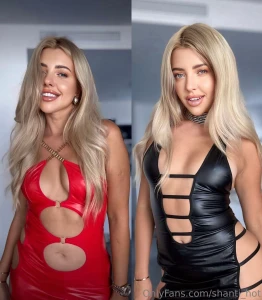 Red or black two sides of me two moods same tight temptation red for